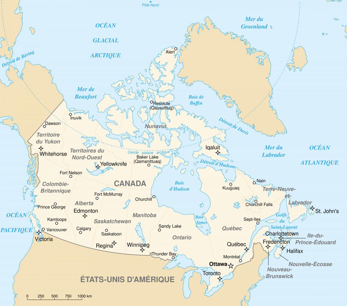 карта города Канады